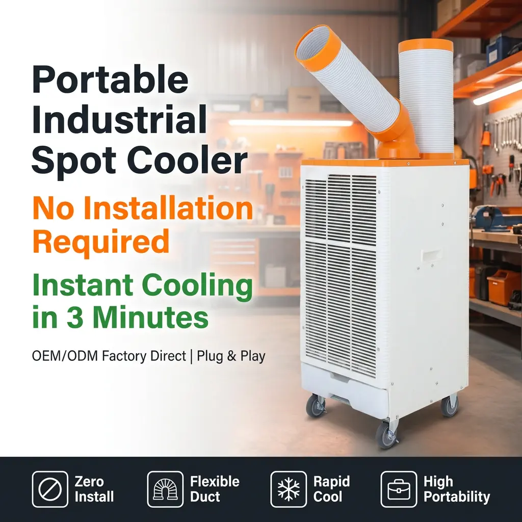 OEM Laranja Branco Estilo Japonês 3 Min Resfriamento Rápido Refrigerador de Ar Industrial para Oficina de Metalurgia OEM Laranja Branco Estilo Japonês 3 Min Resfriamento Rápido Refrigerador de Ar Industrial para Oficina de Metalurgia